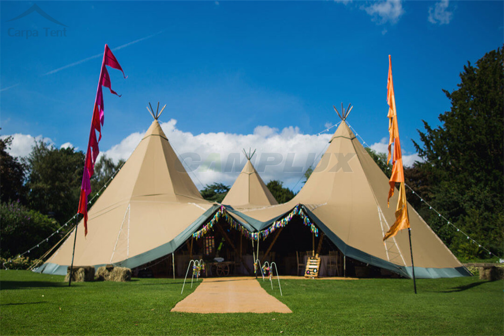 北欧风露营印第安户外帆布隔热金字塔精致帐篷厂家定制