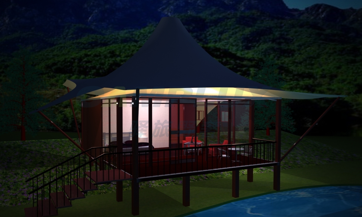 野奢四边形帐篷酒店