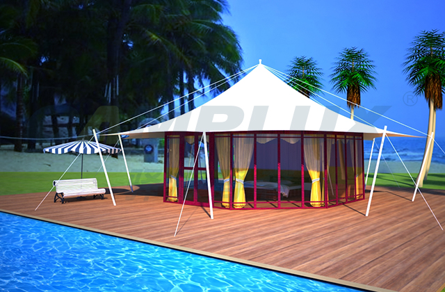 野奢八边形帐篷酒店全景展示